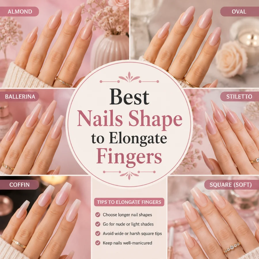 Best Nails Shape to Elongate Fingers 2026 Beauty Secret.
