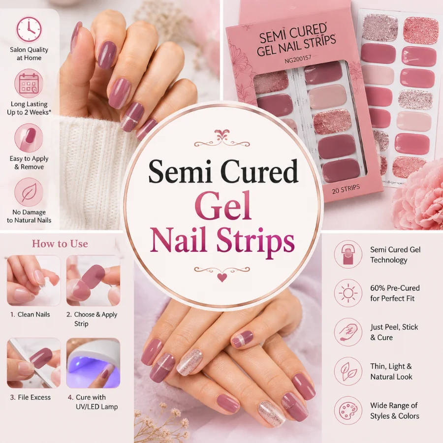 Flawless 2026 Semi Cured Gel Nail Strips (My Pro Test)