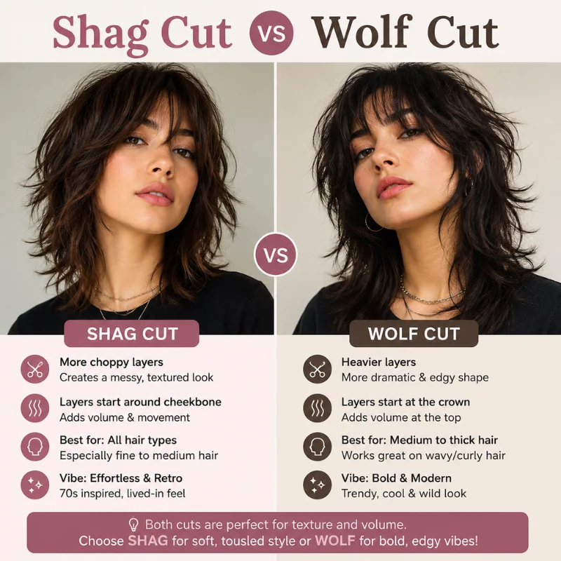 Shag Cut vs Wolf Cut 2026 Truth Before You Chop